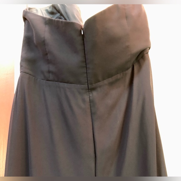 Amsale Navy Blue Strapless Gown - Picture 4 of 4